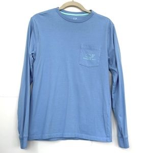 Vineyard Vines Unisex/Men’s Blue Long Sleeves Crewneck T-shirt, Size XS (Men’s)